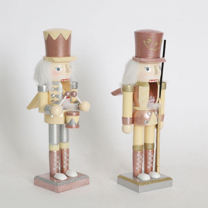 Wooden nutcracker ornament, 2 asst.