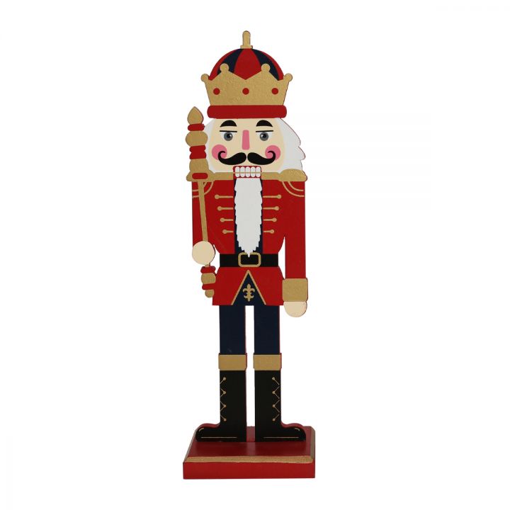 Wooden Christmas nutcracker ornament, 2 asst.