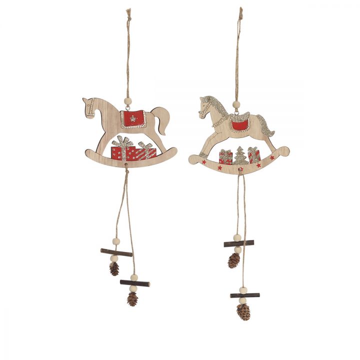 Wooden Christmas hanging ornament