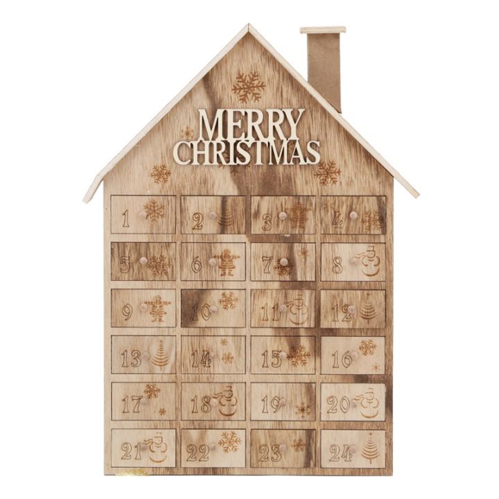 Wooden Christmas advent calendar candy box forest series, no candy
