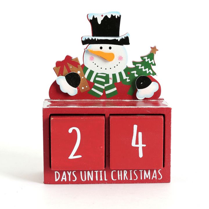 Wooden Christmas countdown calendar,Snowman