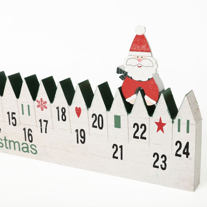 Christmas wooden advent deer ornament