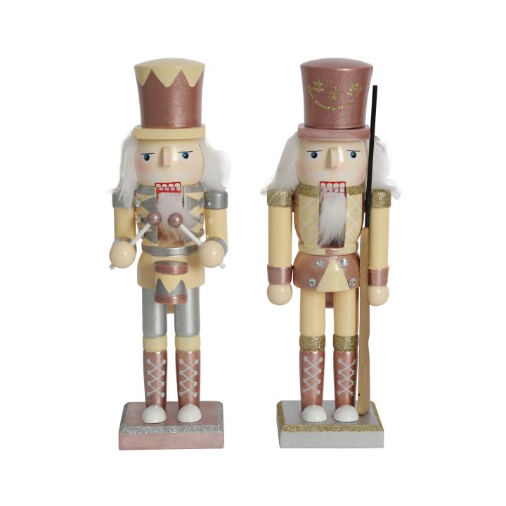 Wooden nutcracker ornament, 2 asst.