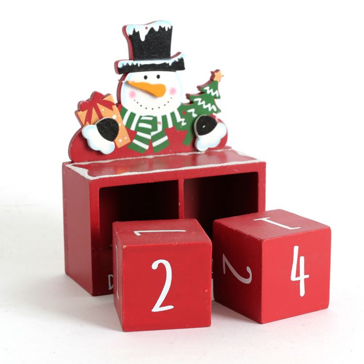 Wooden Christmas countdown calendar,Snowman