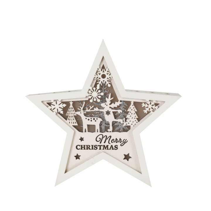 White star lighting ornament, small size