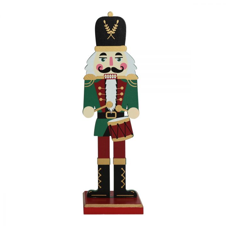 Wooden Christmas nutcracker ornament, 2 asst.