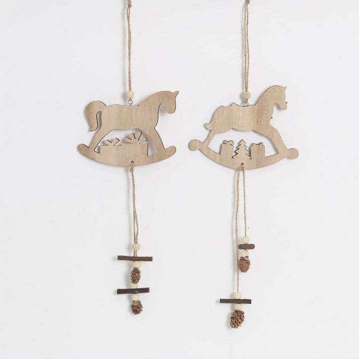 Wooden Christmas hanging ornament