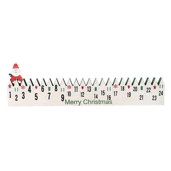 Christmas wooden advent deer ornament