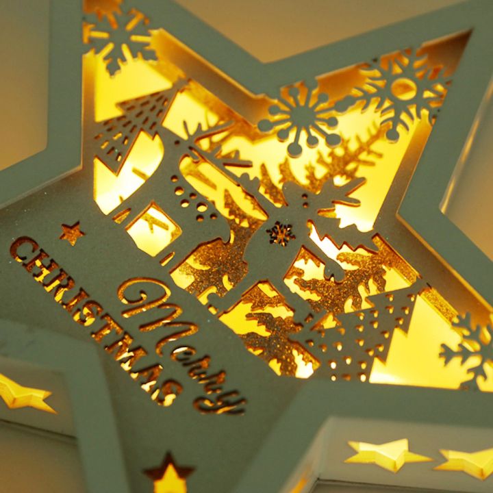 White star lighting ornament, small size